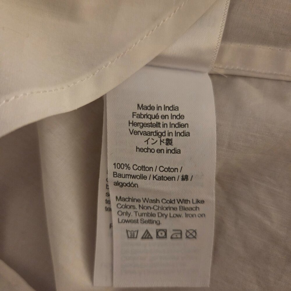 NWT J Crew Relaxed Fit Crisp Organic Cotton Poplin Button Up Shirt Size 22 White - Picture 8 of 11